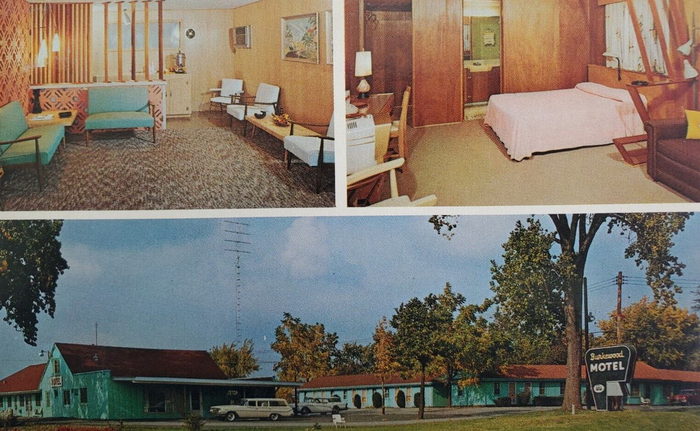 Burkewood Motel (Burkewood Inn) - Old Postcard